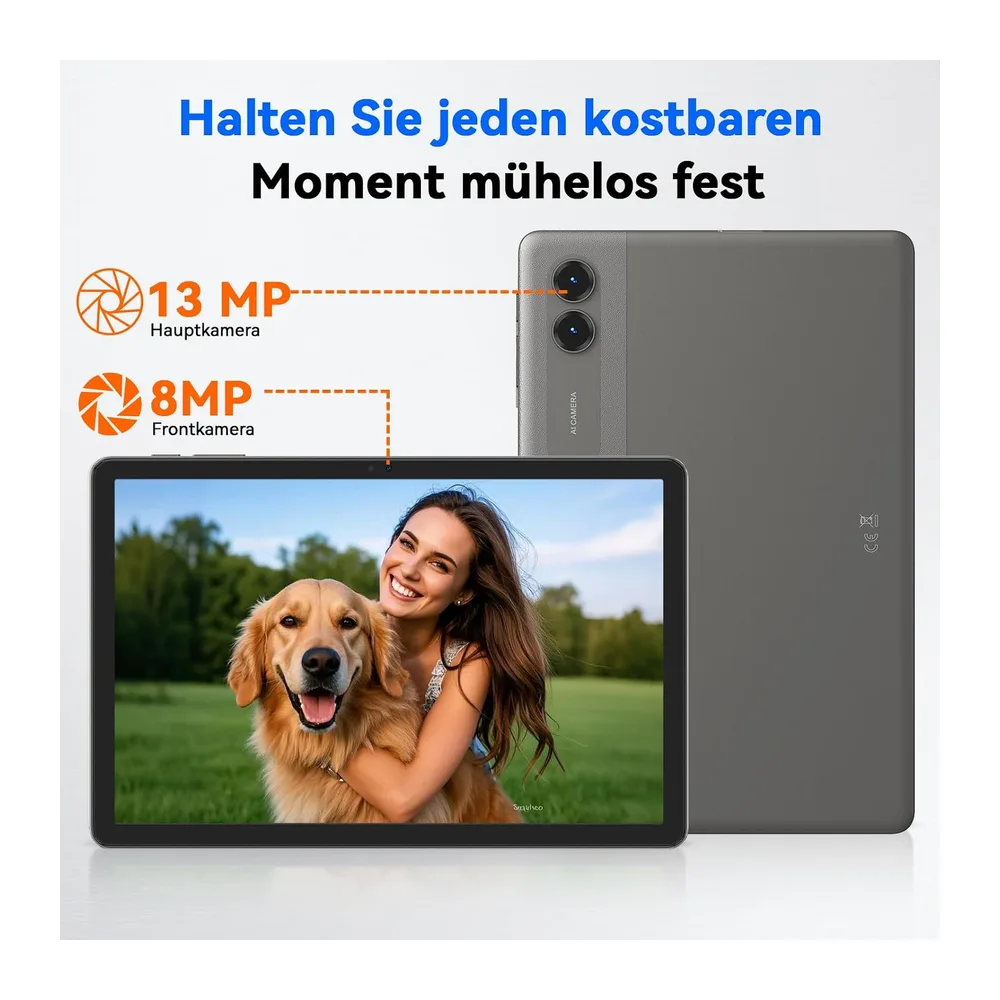 Tablet 11 Zoll Android 16 mit Tastatur, 32GB+256GB, 2TB, 90Hz, 8000mAh — 6