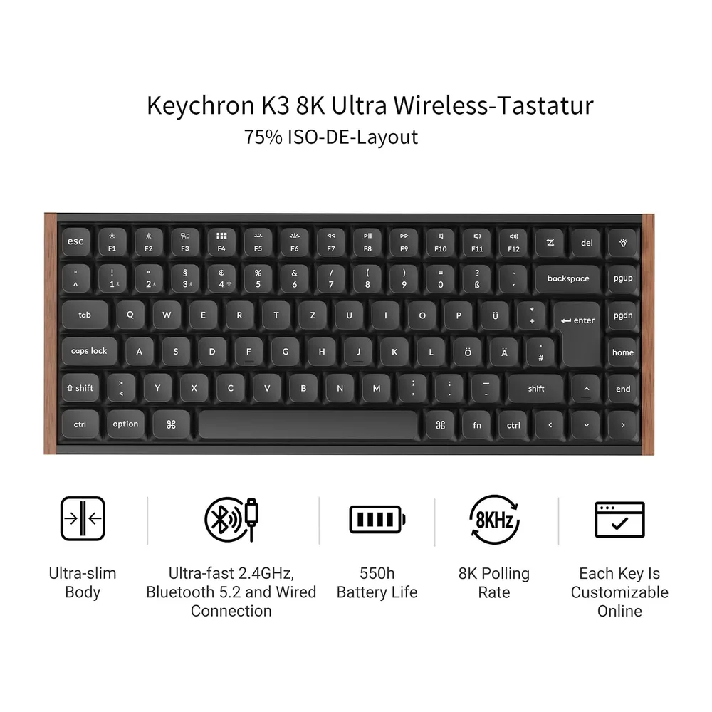 Keychron K3 Ultra 8K kabellose Low-Profile-Tastatur — 2