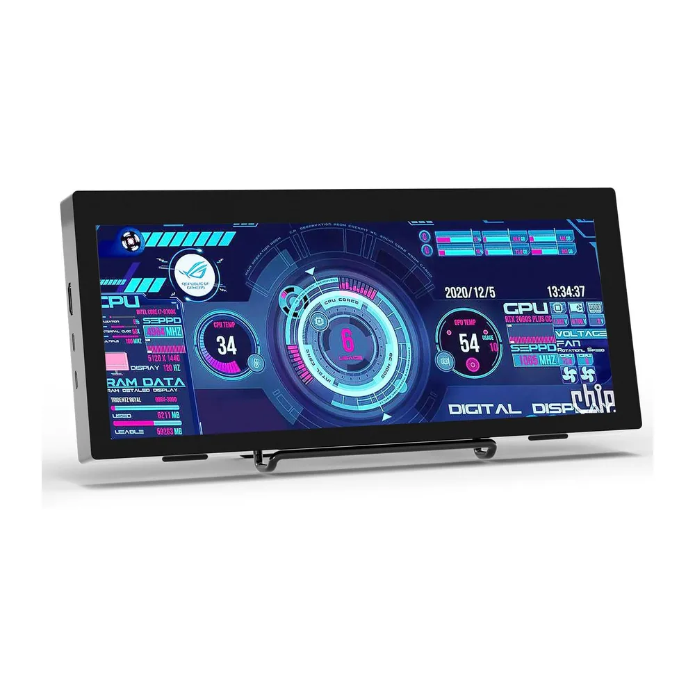 12,3 Zoll Mini Monitor,1920x720 Stretched Bar Format aus Metall