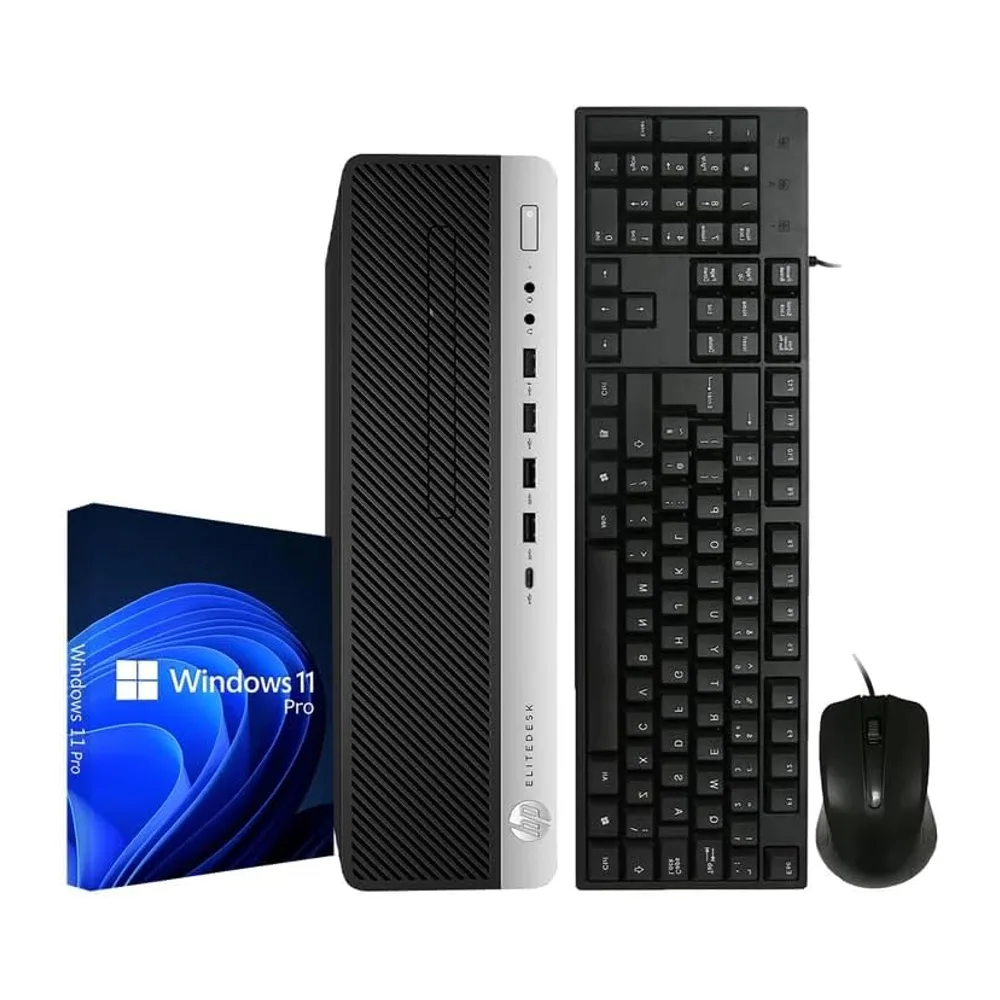 HP EliteDesk 800 G5 SFF Desktop-PC, Intel Core i5-8500T, 16GB RAM, 512GB SSD, WiFi, Bluetooth, US-Tastatur,