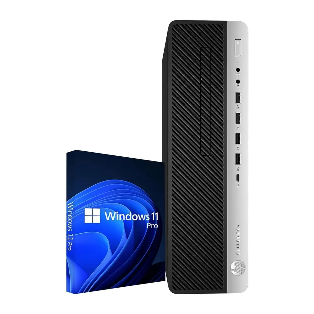 HP EliteDesk 800 G5 SFF Desktop-PC, Intel Core i5-8500T, 16GB RAM, 512GB SSD, WiFi, Bluetooth, US-Tastatur, — 2
