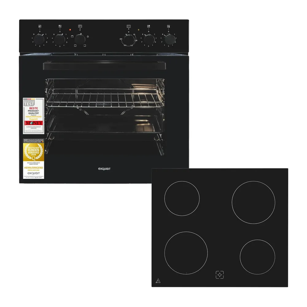 Exquisit Herd-Set EHE5246 mit Glaskeramikkochfeld