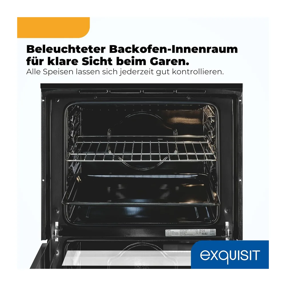 Exquisit Herd-Set EHE5246 mit Glaskeramikkochfeld — 3