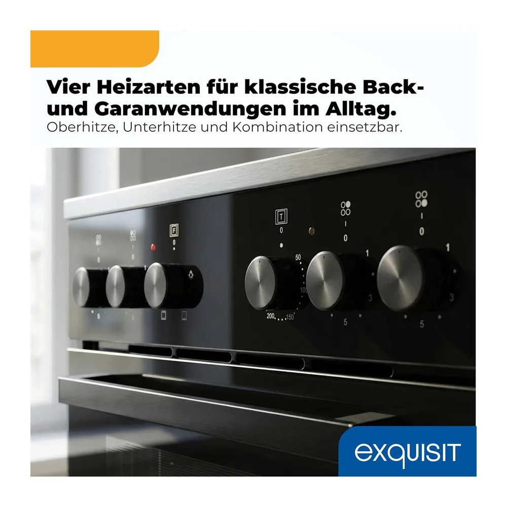 Exquisit Herd-Set EHE5246 mit Glaskeramikkochfeld — 4