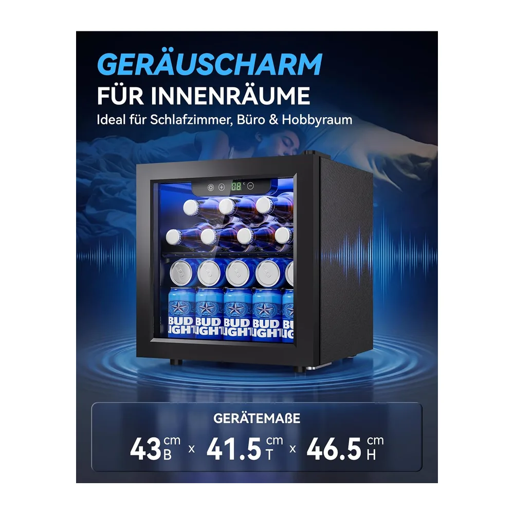 TRIUMPHKEY 36L Mini Kühlschrank, Leiser Getränkekühlschrank [Energieklasse E] — 4