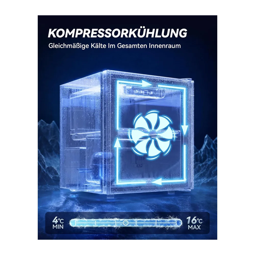TRIUMPHKEY 36L Mini Kühlschrank, Leiser Getränkekühlschrank [Energieklasse E] — 5