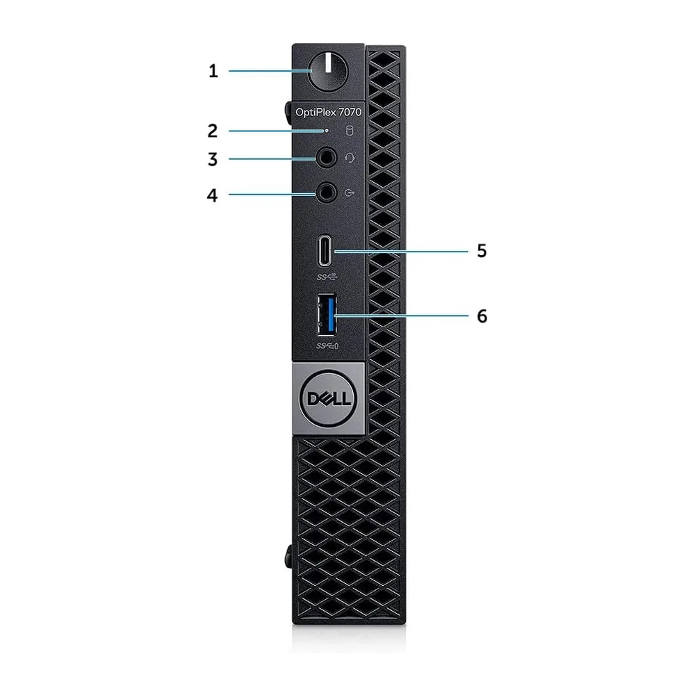 Dell OptiPlex 7070 Mini Desktop-PC, Intel Core i5-9500T, 16GB RAM, 256GB SSD, WLAN, Bluetooth, ohne Tastatur — 3