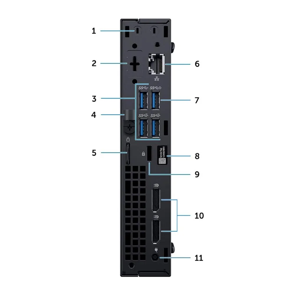 Dell OptiPlex 7070 Mini Desktop-PC, Intel Core i5-9500T, 16GB RAM, 256GB SSD, WLAN, Bluetooth, ohne Tastatur — 4