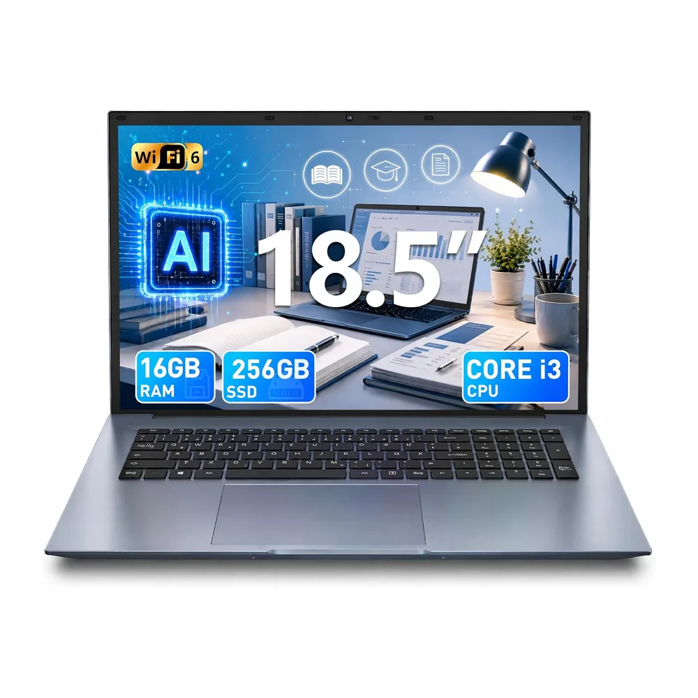 18,5 Zoll Laptop AI-Unterstützung 16GB RAM 256GB SSD