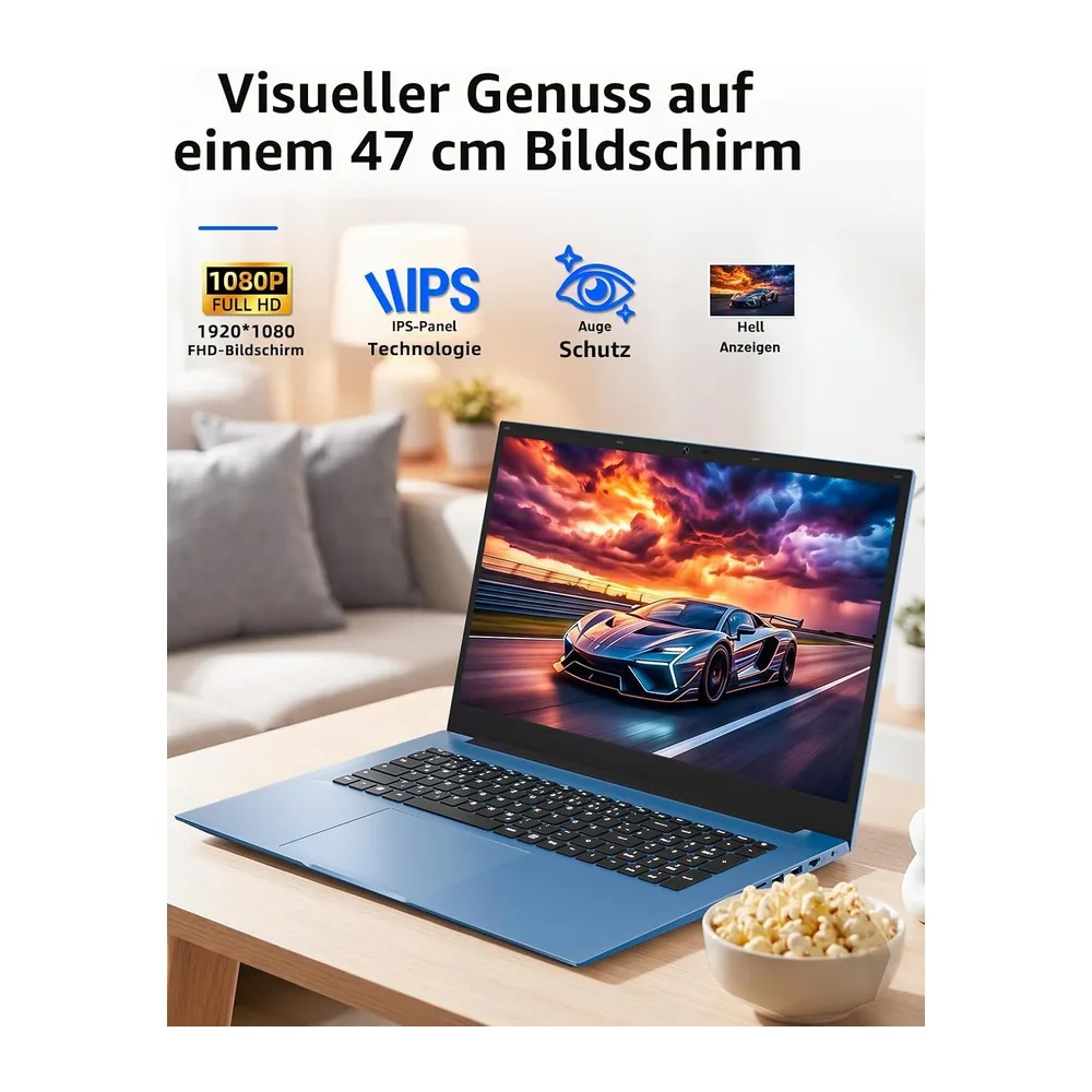 18,5 Zoll Laptop AI-Unterstützung 16GB RAM 256GB SSD — 2