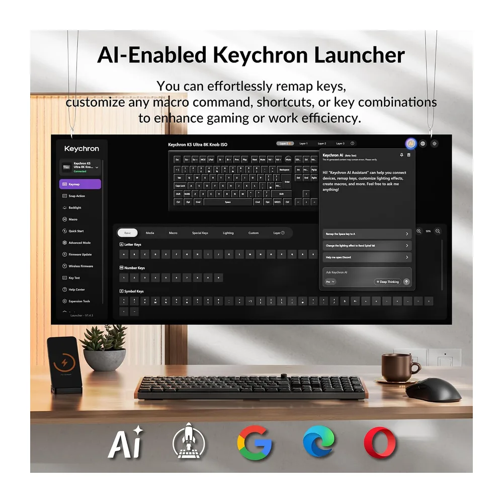 Keychron K5 Ultra 8K kabellose mechanische QWERTZ-Tastatur — 2
