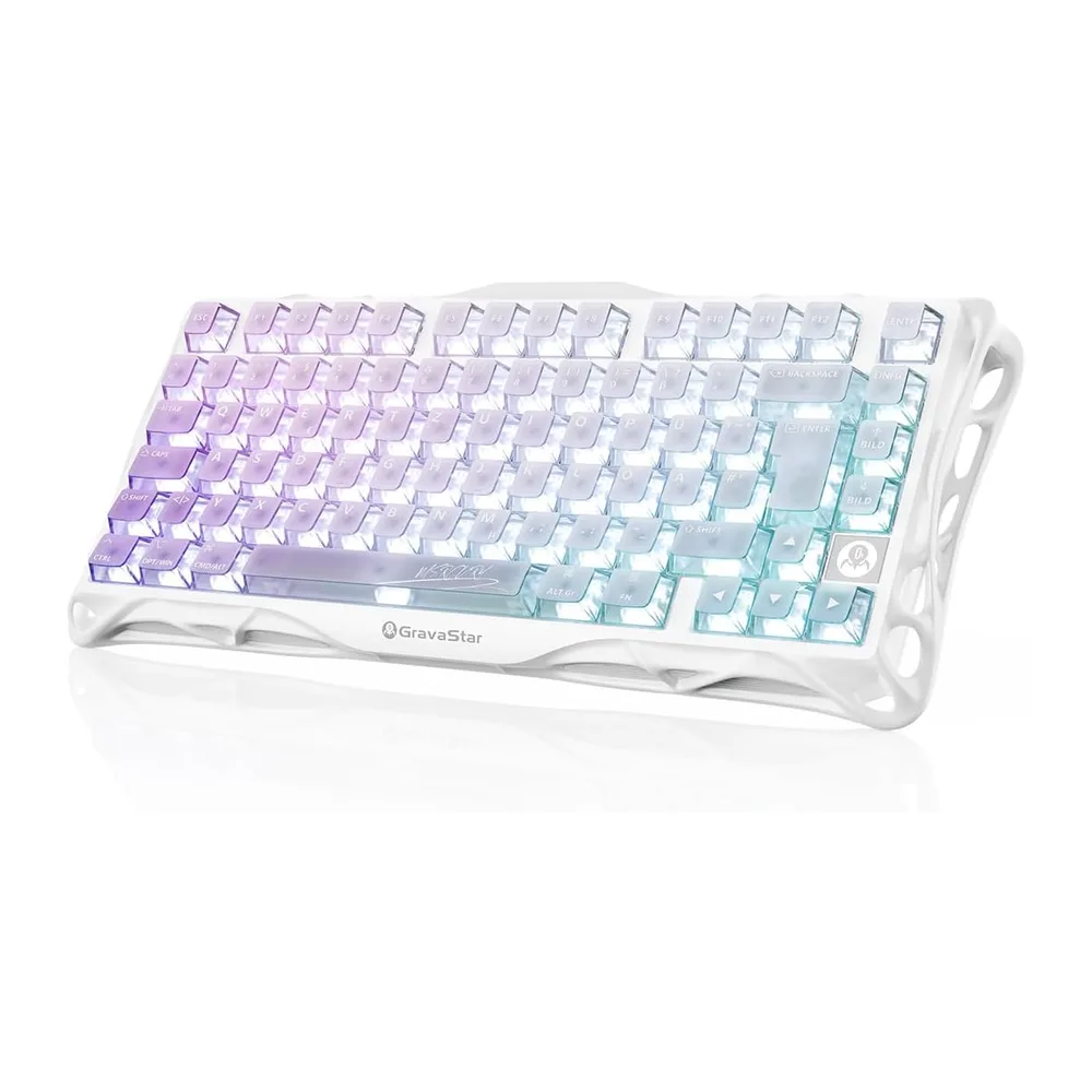 GravaStar Mercury K1 Mechanische Gaming Tastatur mit Aluminiumrahmen
