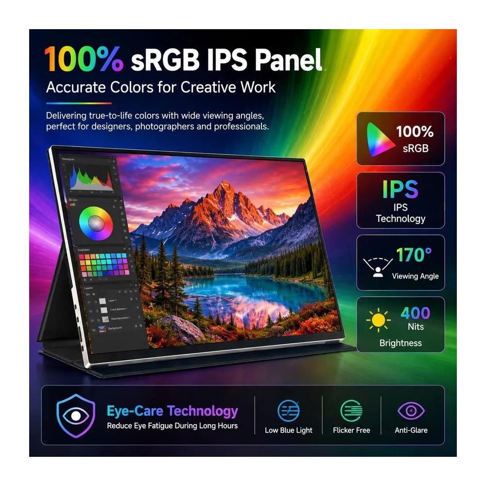 ALLIWAVA P16 Pro Tragbarer Monitor 16 Zoll 2.5K WQXGA (2560 x 1600) — 3