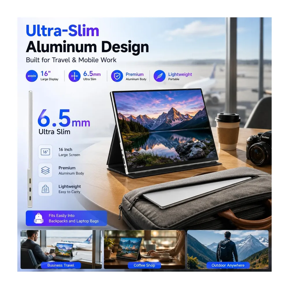 ALLIWAVA P16 Pro Tragbarer Monitor 16 Zoll 2.5K WQXGA (2560 x 1600) — 5