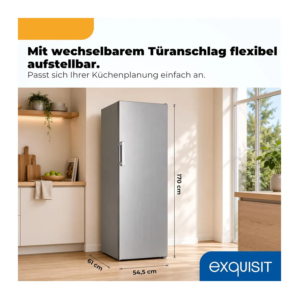 Exquisit Gefrierschrank 204 l No Frost | Energieklasse C | Schnellgefrieren | digitale Temperaturanzeige | — 3