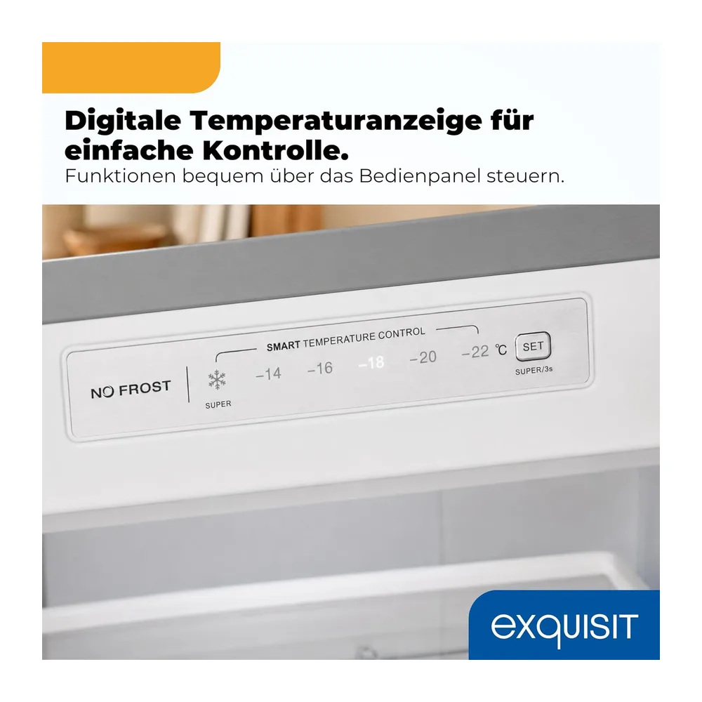 Exquisit Gefrierschrank 204 l No Frost | Energieklasse C | Schnellgefrieren | digitale Temperaturanzeige | — 4