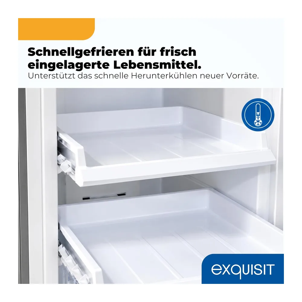 Exquisit Gefrierschrank 204 l No Frost | Energieklasse C | Schnellgefrieren | digitale Temperaturanzeige | — 6