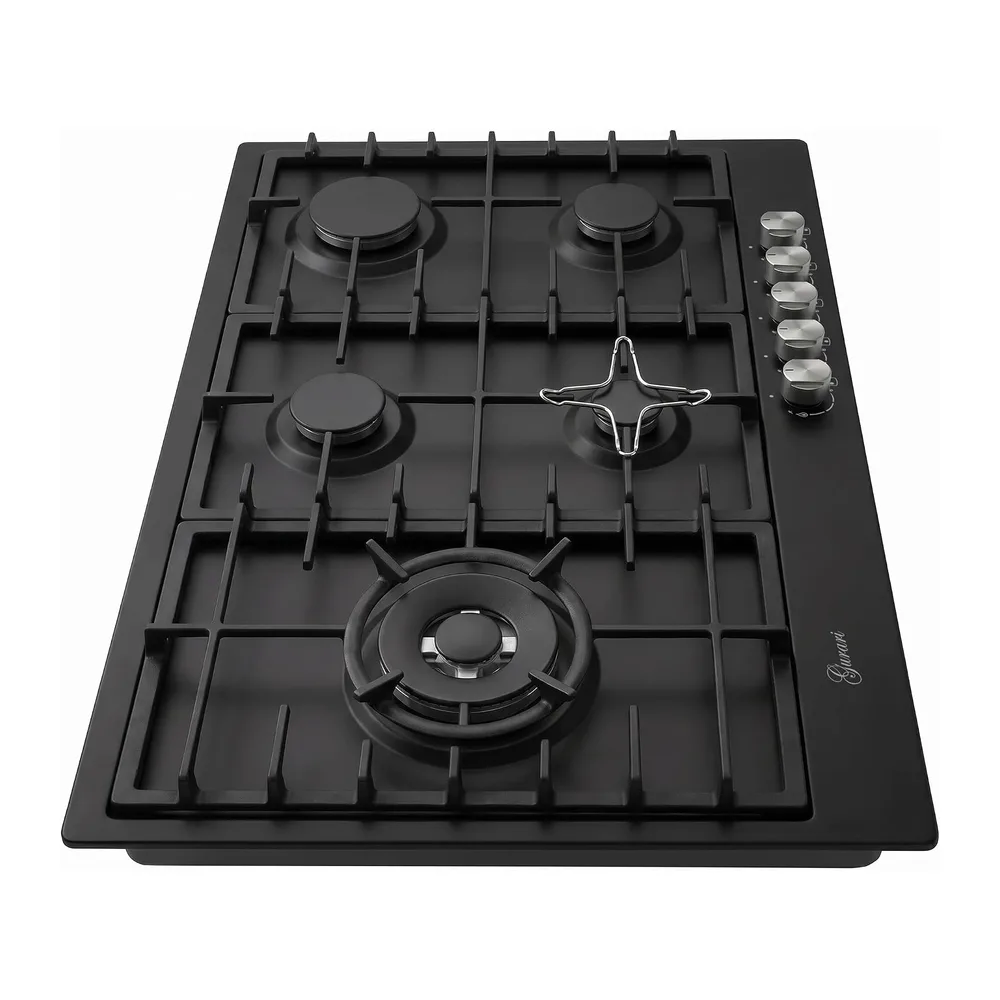 Gurari Gaskochfeld 90 cm GCH FB 905 BL • Autarkes Gas Kochfeld Schwarz Emaille • 5 Gasbrenner mit 4,0 kW WOK — 6