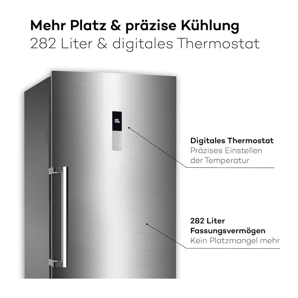 SCHOEPF – GS282DIX Gefrierschrank 185 cm – Edelstahl – 282 L – No-Frost Technologie – Schnellgefrierfunktion — 6