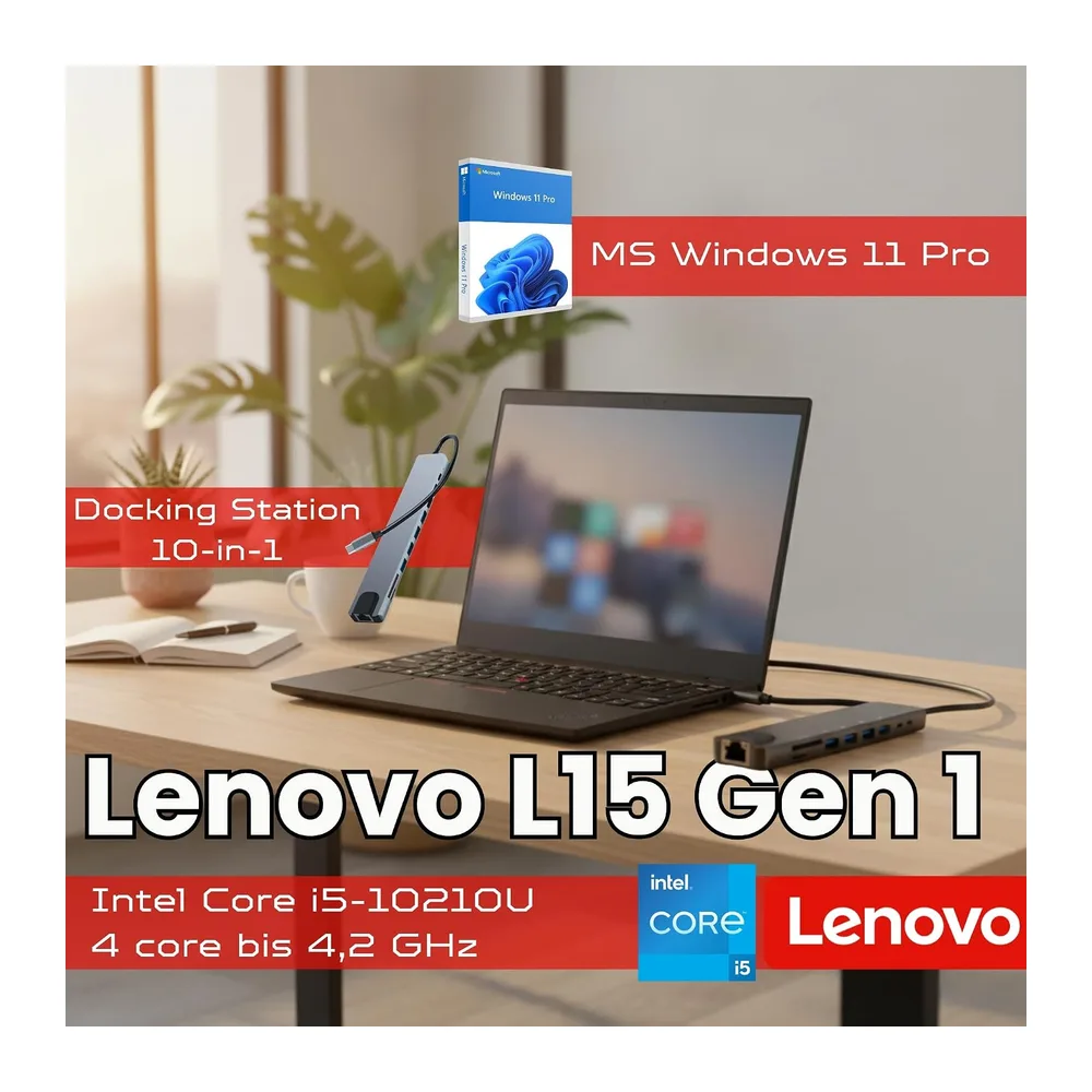 Lenovo ThinkPad L15 Notebook Refurbished 15.6 Zoll Full HD — 3