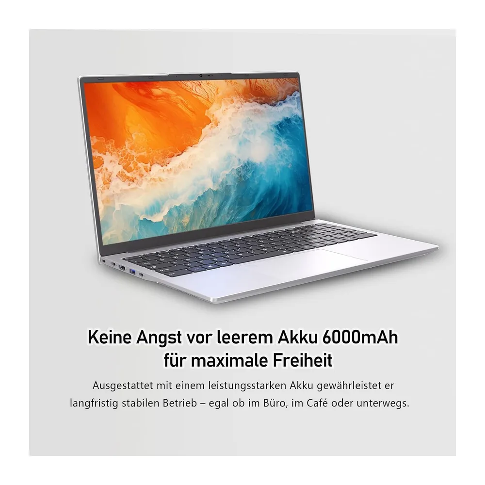 Laptop 15,6 Zoll, AMD Ryzen 3000er-Serie, 8 GB RAM, 256 GB SSD, Windows 11 Pro, FHD IPS Notebook, Wi-Fi 6, — 6