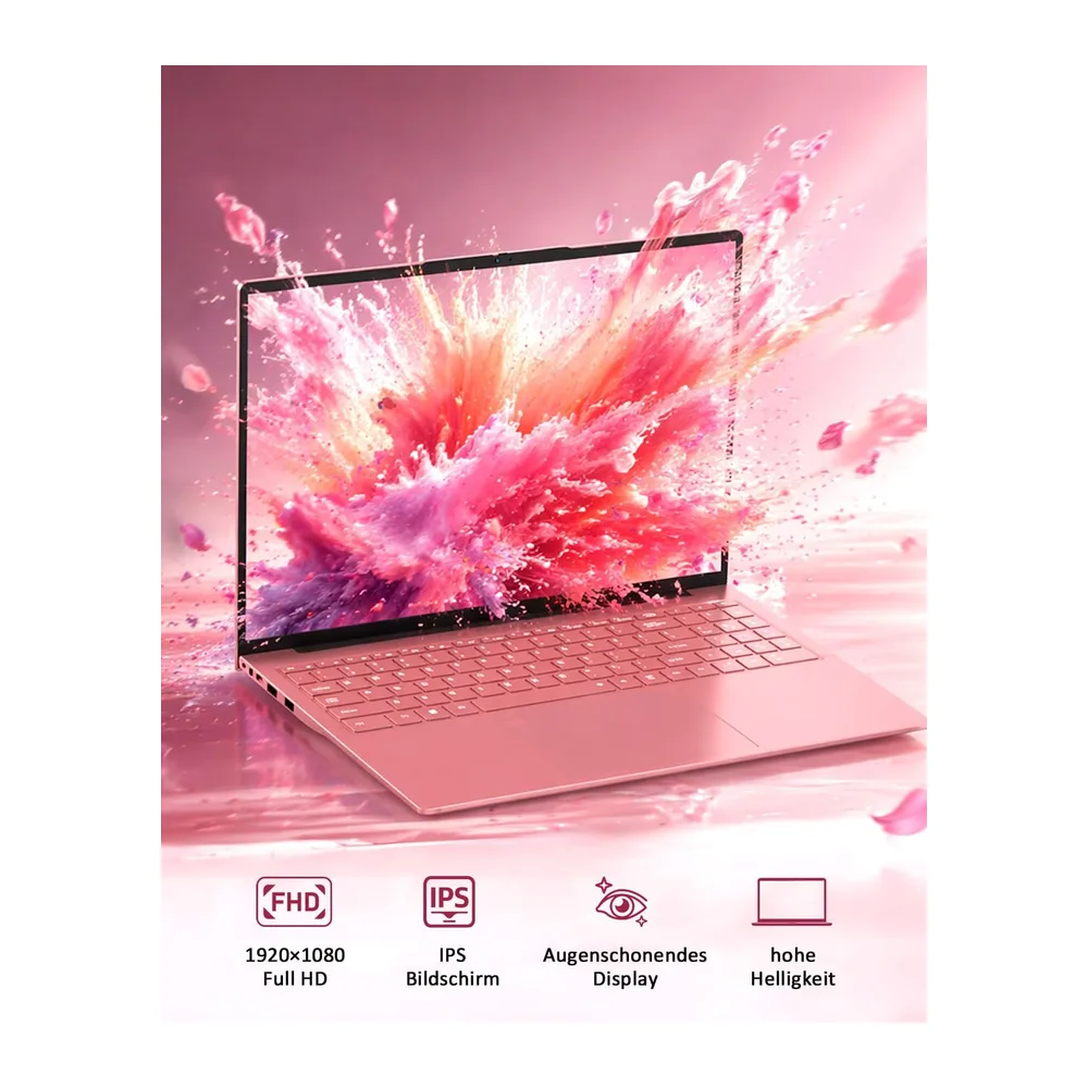 Molegar 15,6 Zoll FHD IPS Süß Laptop Roségold — 5