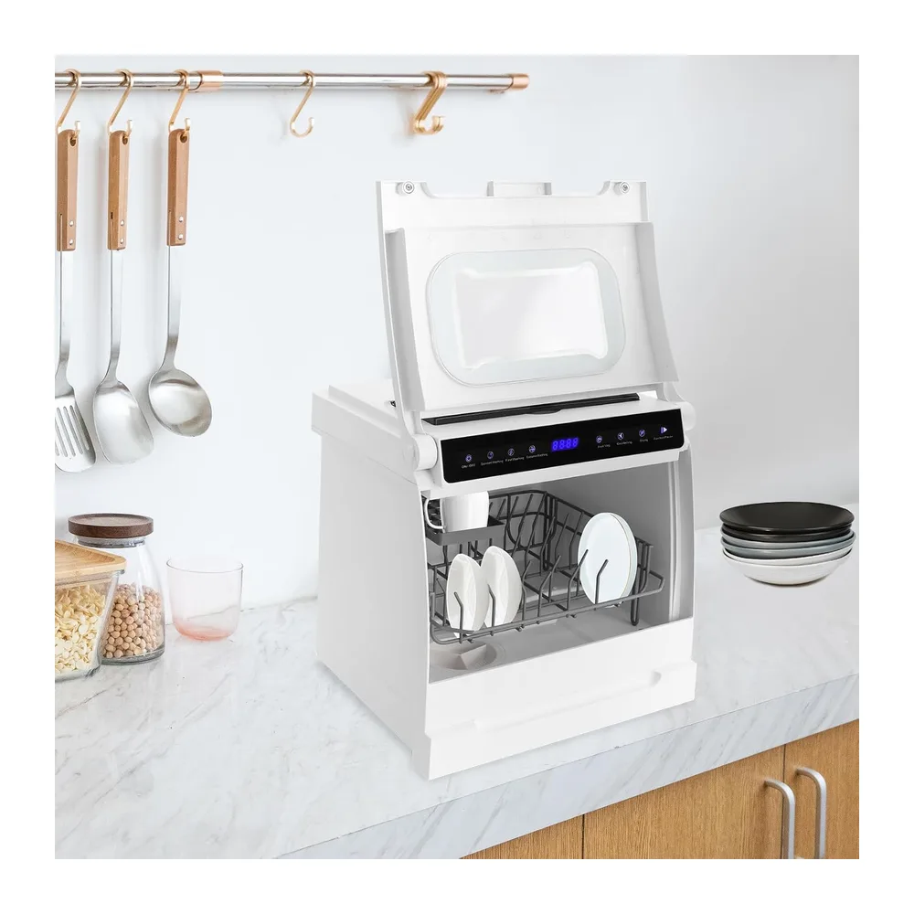 Mini Geschirrspüler Tischgeschirrspüler 4–6 Personen 800W Kompakt Spülmaschine Touchscreen 6 Programme leise — 4