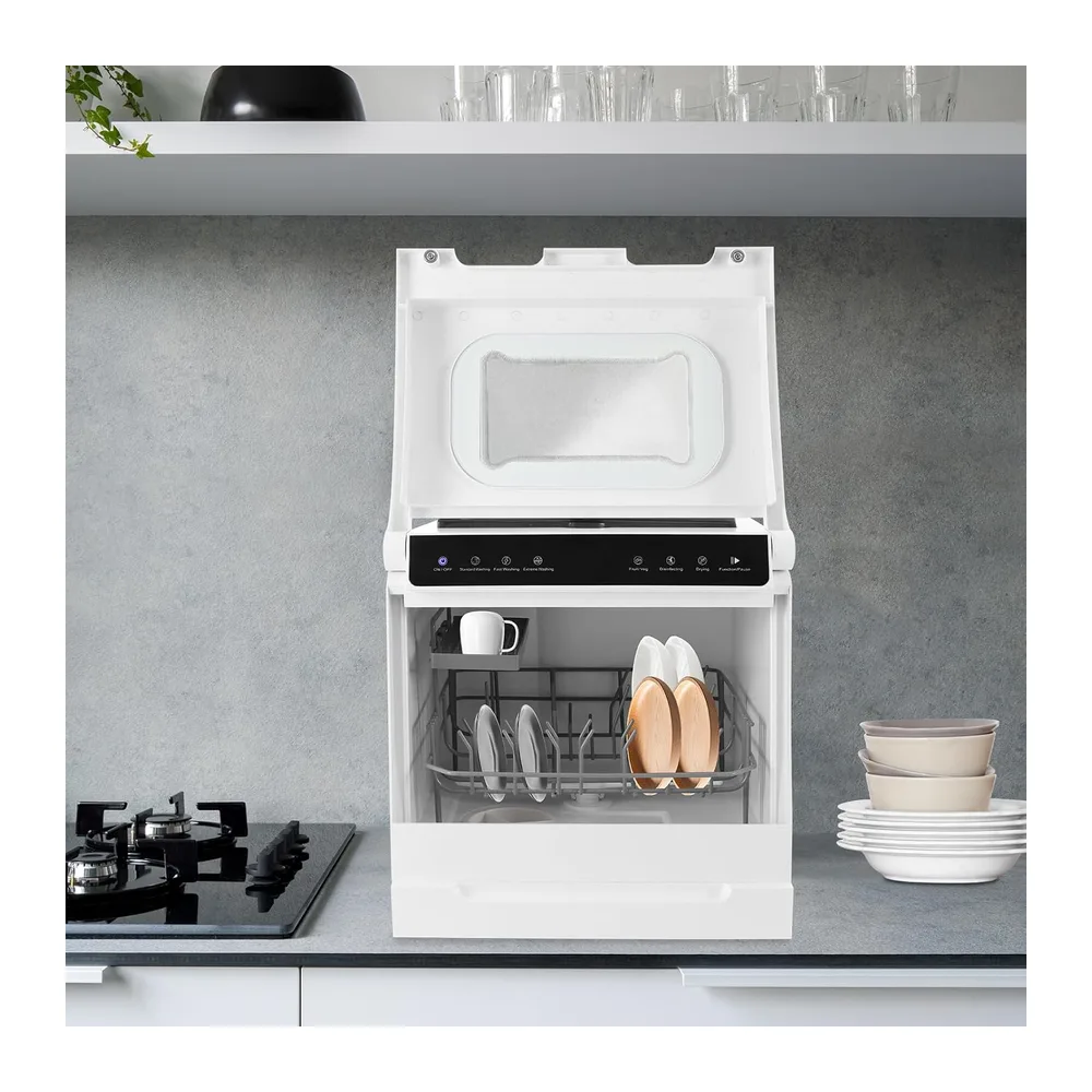 Mini Geschirrspüler Tischgeschirrspüler 4–6 Personen 800W Kompakt Spülmaschine Touchscreen 6 Programme leise — 5