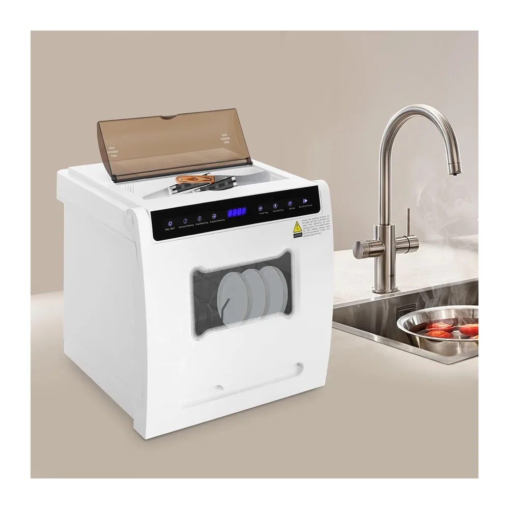 Mini Geschirrspüler Tischgeschirrspüler 4–6 Personen 800W Kompakt Spülmaschine Touchscreen 6 Programme leise — 6