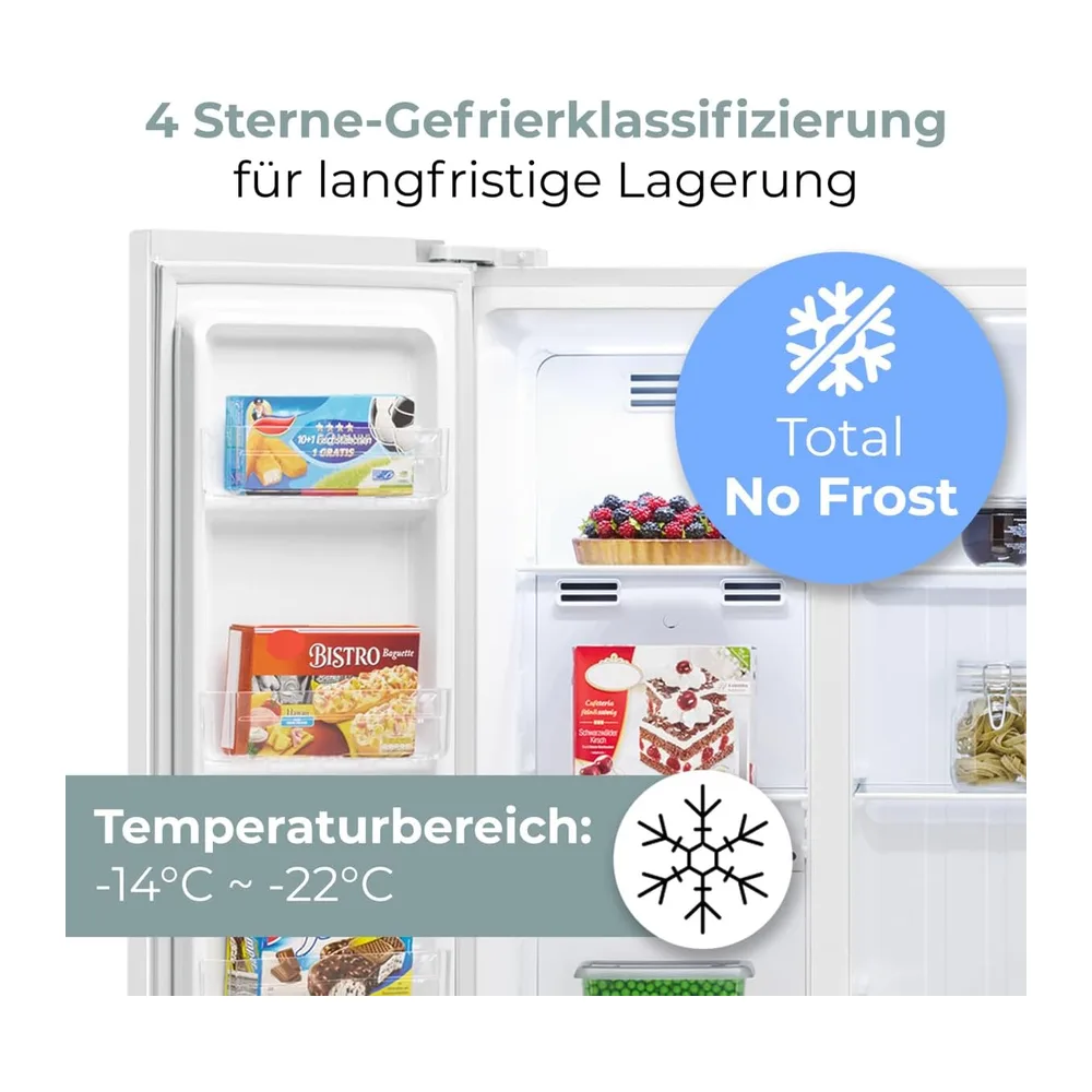 Bomann® Side by Side Kühlschrank | Wasserspender mit Tank | Energieklasse D | 177cm | NoFrost | 5 Jahre — 4