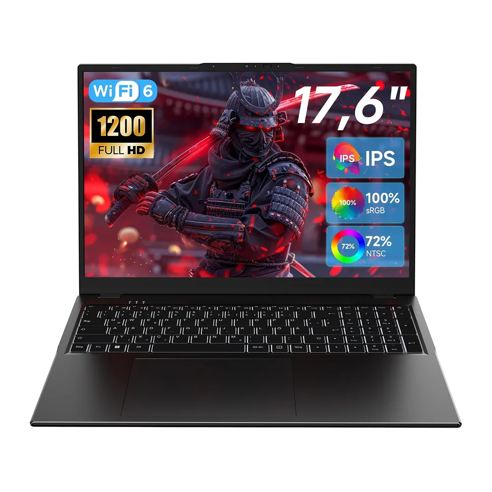 jumper 17,6 Zoll Laptop 16GB RAM 256GB SSD für Unternehmen und Studenten