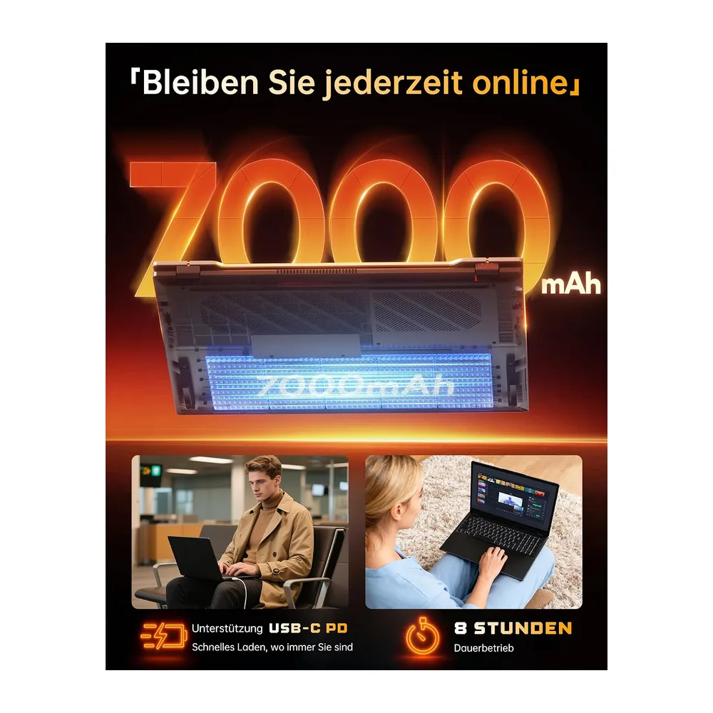 jumper 17,6 Zoll Laptop 16GB RAM 256GB SSD für Unternehmen und Studenten — 4