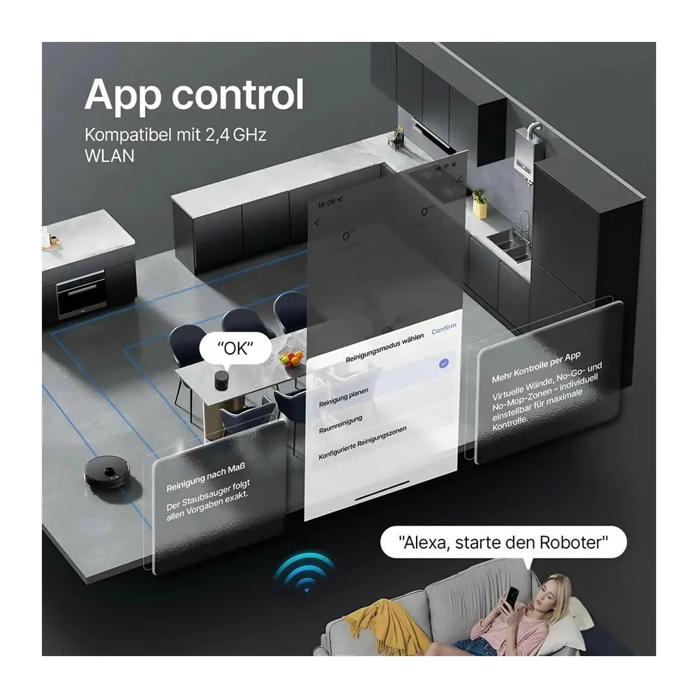 OALYGEI Oryzon Saugroboter V8 Pro –2026 Neues Vollautomatische Reinigung mit Wischfunktion — 4