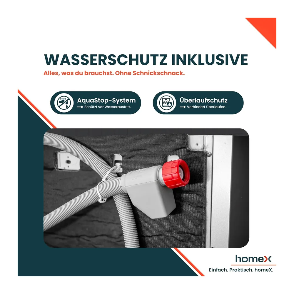 homeX GST6AD-S Tischgeschirrspüler Mini Geschirrspüler für 6 Maßgedecke [Energieklasse D] — 6