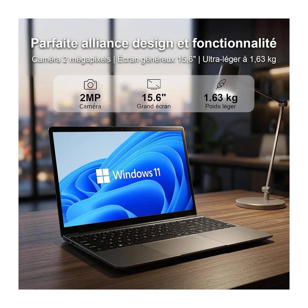Laptop Windows 11 The Notebook, Mit QWERTZ Silikon-Tastaturfolie, 15,6 Zoll Display, Windows 11 — 2