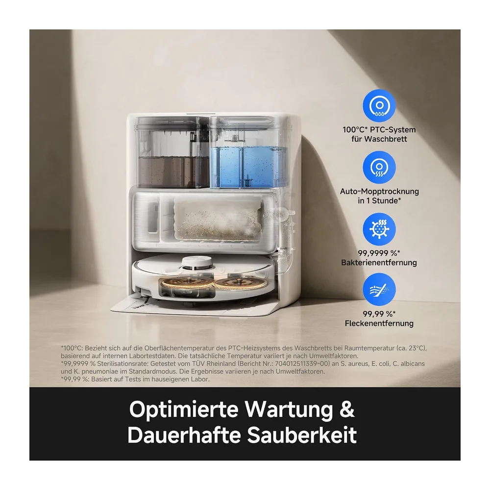 MOVA P70 Pro Ultra Saug- & Wischroboter, 30.000Pa Saugkraft, 12N Bodendruck — 6