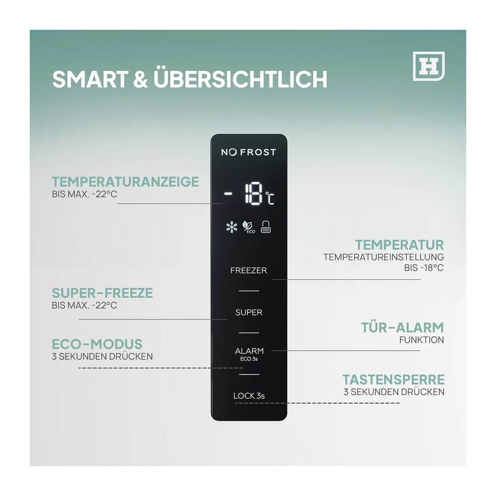 Heinrich´s Gefrierschrank, 600L XXL Freezer, No-Frost Schutz, 1x Gefrierschublade, 5x Glasböden, LED-Display, — 4