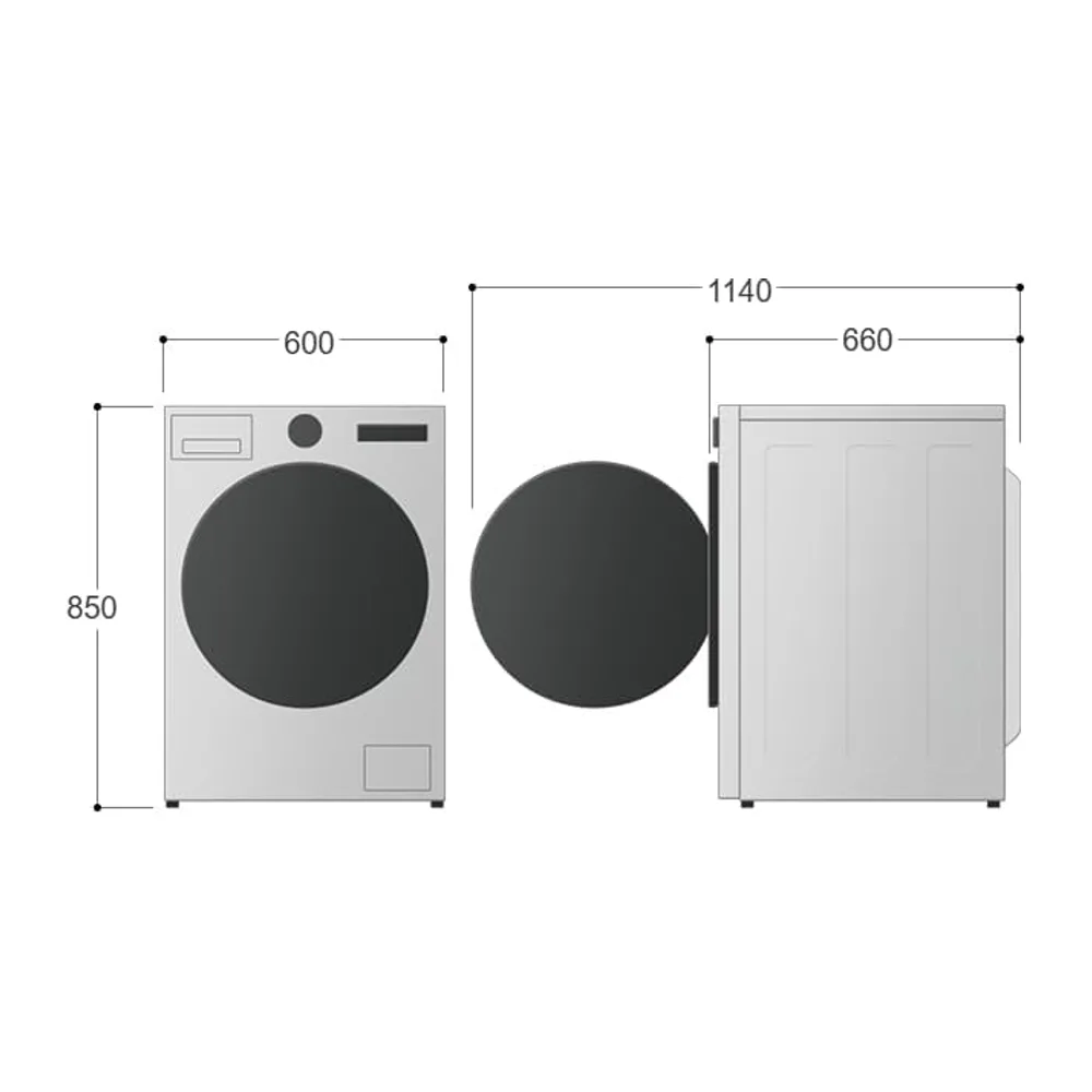 LG RT10X7P Wärmepumpen-Trockner (10 kg, Energieklasse C) mit AI Dry, TurboDry, selbstreinigendem Kondensator — 2