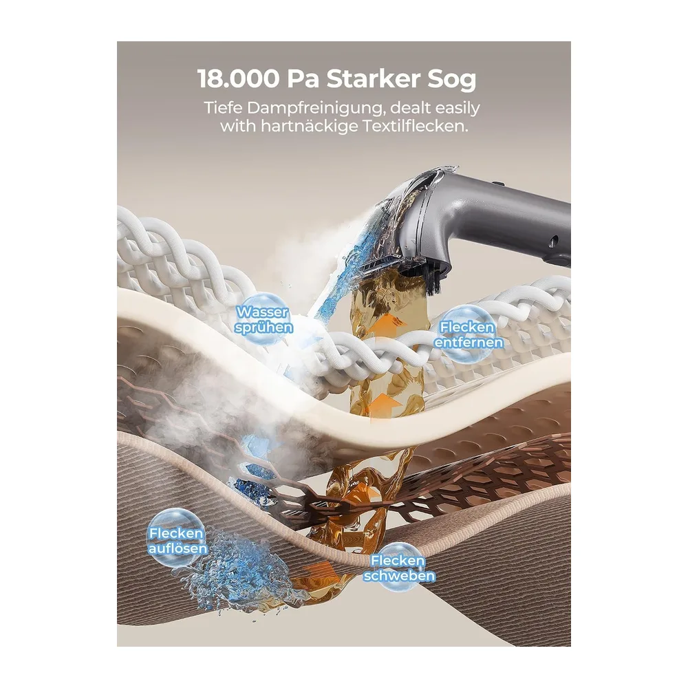 Uwant B400 Dampfreiniger Polsterreiniger Gerät 18Kpa Teppichreiniger Waschsauger Nasssauger Für Alltägliche — 3