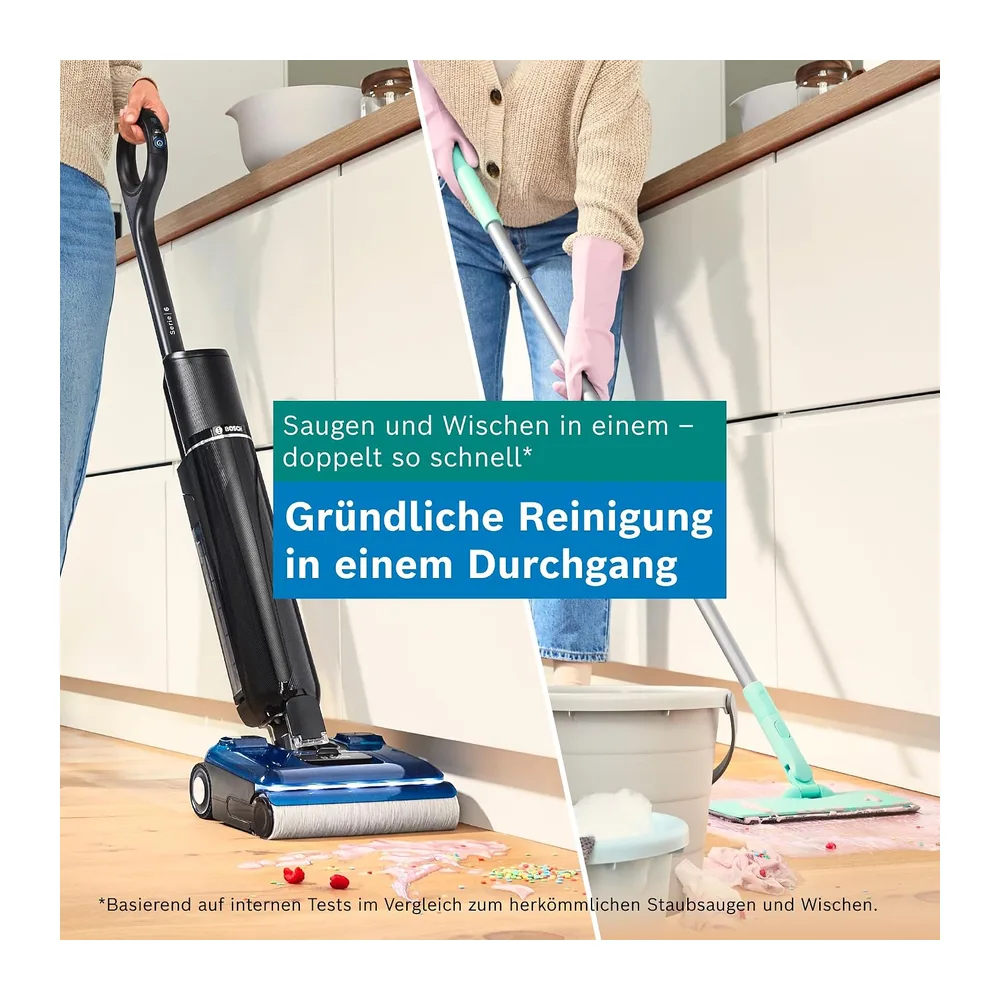 Bosch Nass-Trockensauger, Akku Staubsauger mit Wischfunktion, Zwei Tank-System, 180 Grad Lay-Flat — 2