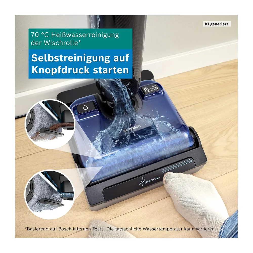 Bosch Nass-Trockensauger, Akku Staubsauger mit Wischfunktion, Zwei Tank-System, 180 Grad Lay-Flat — 5