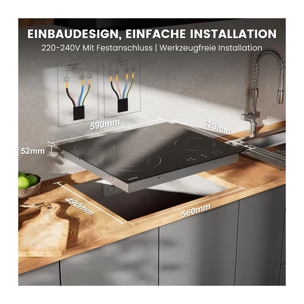 Einbaubackofen und Glaskeramikkochfeld Set [Energieklasse A] — 3
