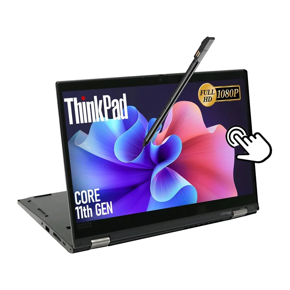 Lenovo ThinkPad L13 Yoga Gen 2, 2-in-1 Touchscreen Laptop, 13,3 Zoll FHD, Intel Core i5-1135G7, 16 GB RAM,