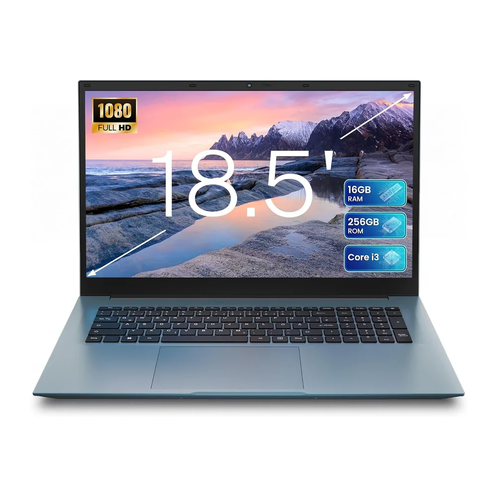 Laptop 18,5 Zoll FHD Display, AI-Unterstützung, 16GB RAM 256GB SSD