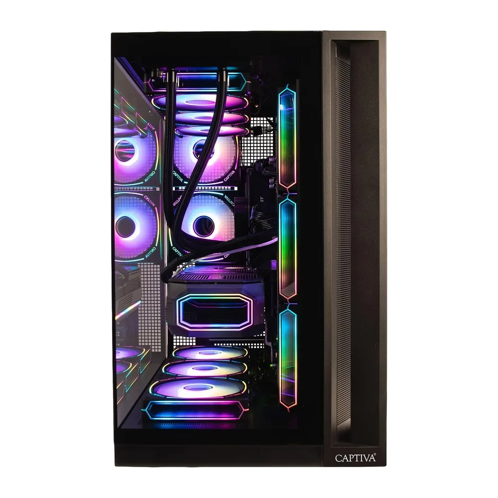 Captiva PC Highend Gaming R10-4001 | AMD Ryzen 7 9850X3D | 64GB DDR5 RAM | NVIDIA GeForce RTX 5080 16GB | 2 — 3