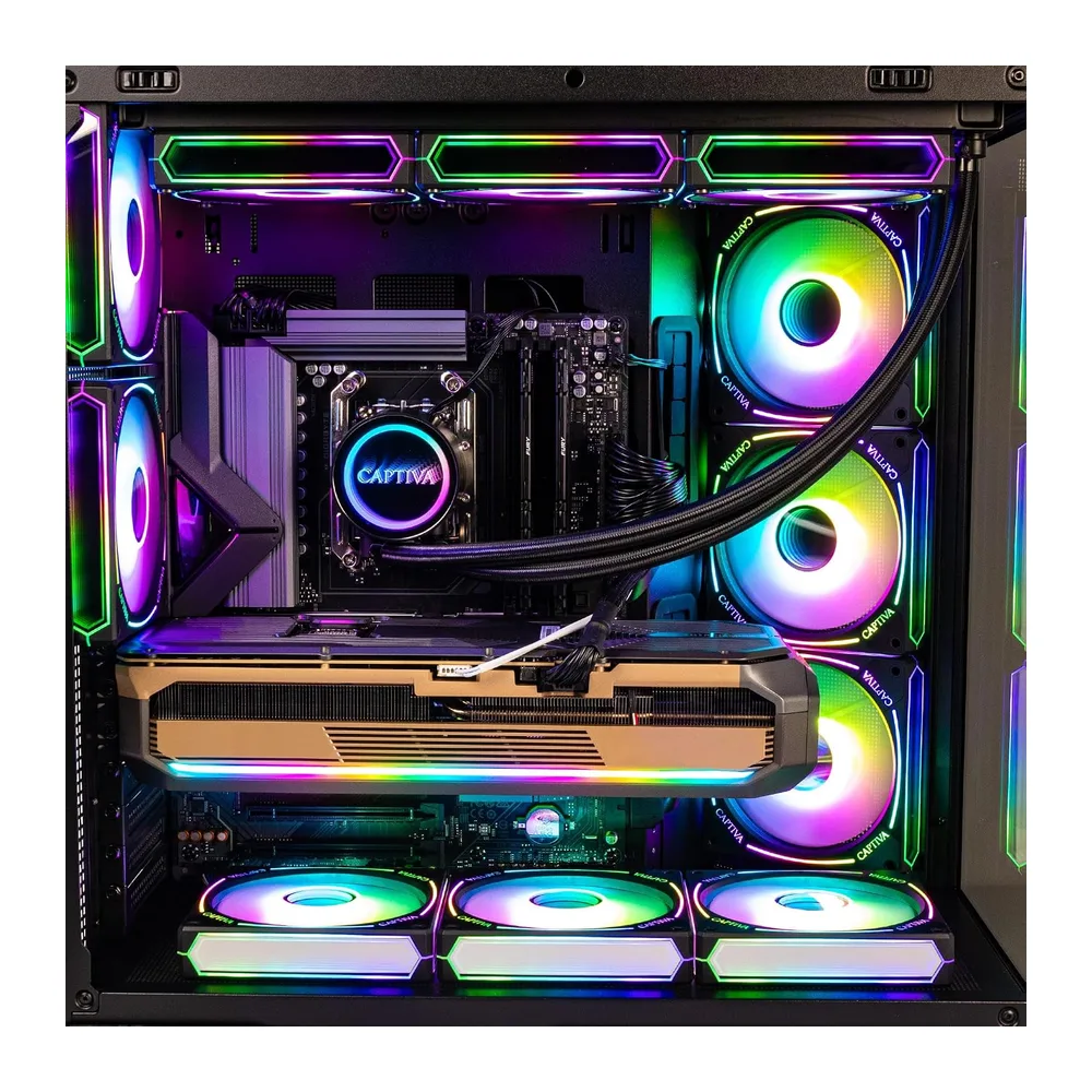 Captiva PC Highend Gaming R10-4001 | AMD Ryzen 7 9850X3D | 64GB DDR5 RAM | NVIDIA GeForce RTX 5080 16GB | 2 — 4