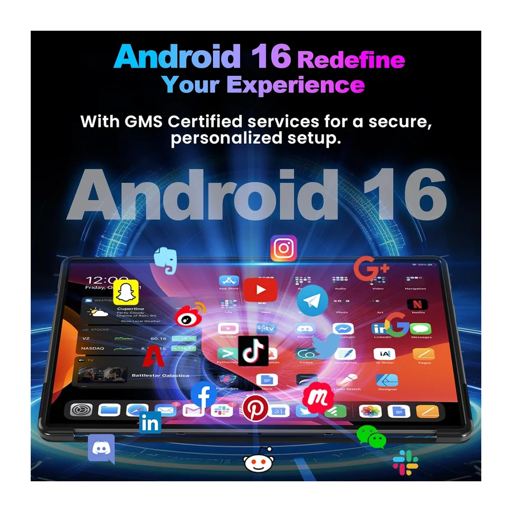 jumper Tablet 15,4 Zoll, Android 16 Tablet Helio G99 Octa-Core Prozessor — 2
