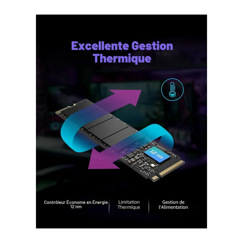 Acer Predator GM7 2 To M.2 NVMe SSD PCIe 4.0 – Lesegeschwindigkeit bis zu 7400 Mo/s – professionelle interne SSD – Gaming-Speicher kompatibel mit PC, Laptop und PS5