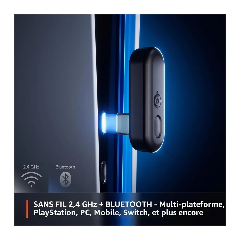 SteelSeries - Arctis GameBuds für PS5 - Kabellose Gaming-Ohrhörer - 2,4 GHz + BT 5.3 - ANC/Transparenzmodus - 40 Std. Akkulaufzeit - Kabelloses Laden - PS5, PC, Switch 2, Mobilgeräte - Schwarz (Generalüberholt)