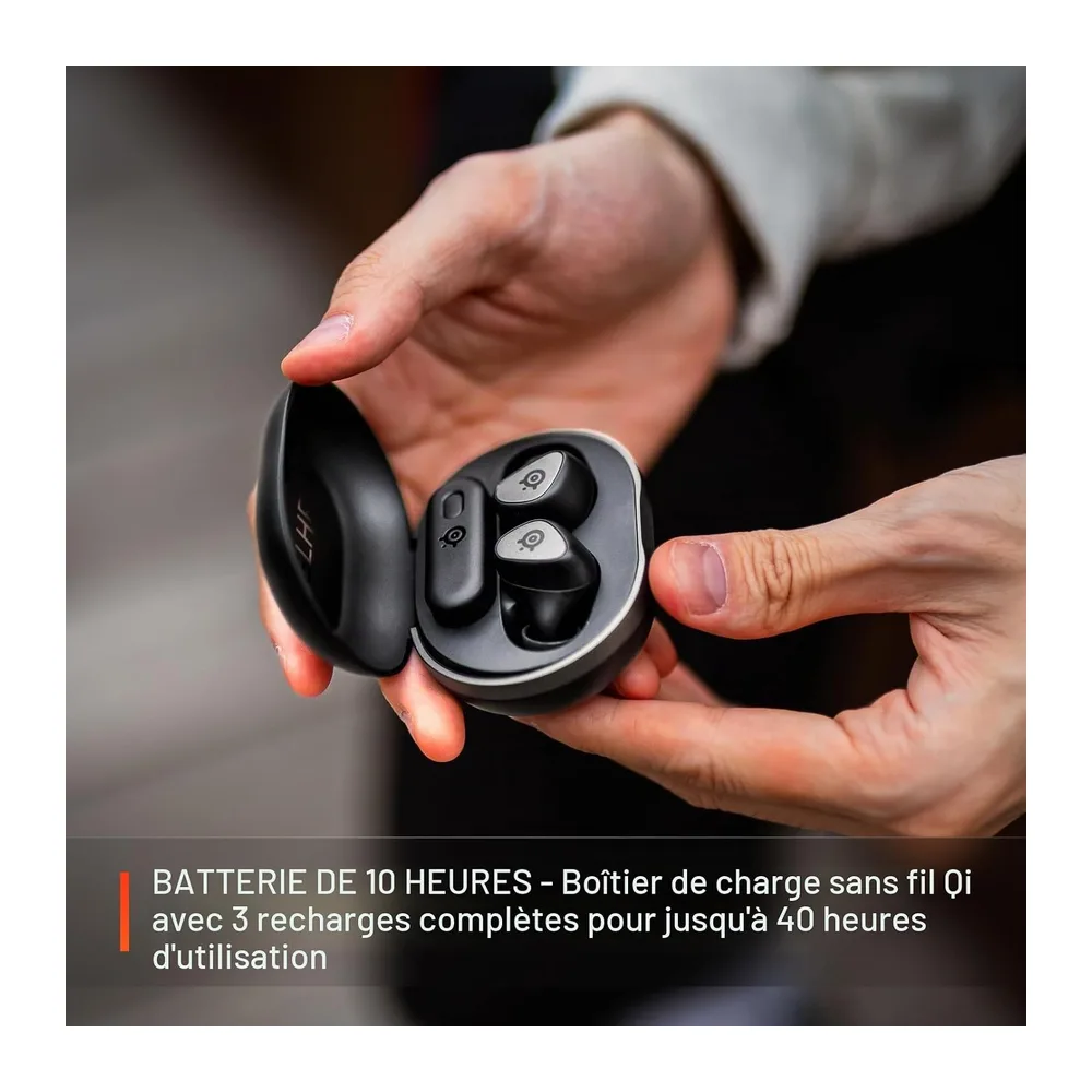 SteelSeries - Arctis GameBuds für PS5 - Kabellose Gaming-Ohrhörer - 2,4 GHz + BT 5.3 - ANC/Transparenzmodus - 40 Std. Akkulaufzeit - Kabelloses Laden - PS5, PC, Switch 2, Mobilgeräte - Schwarz (Generalüberholt)
